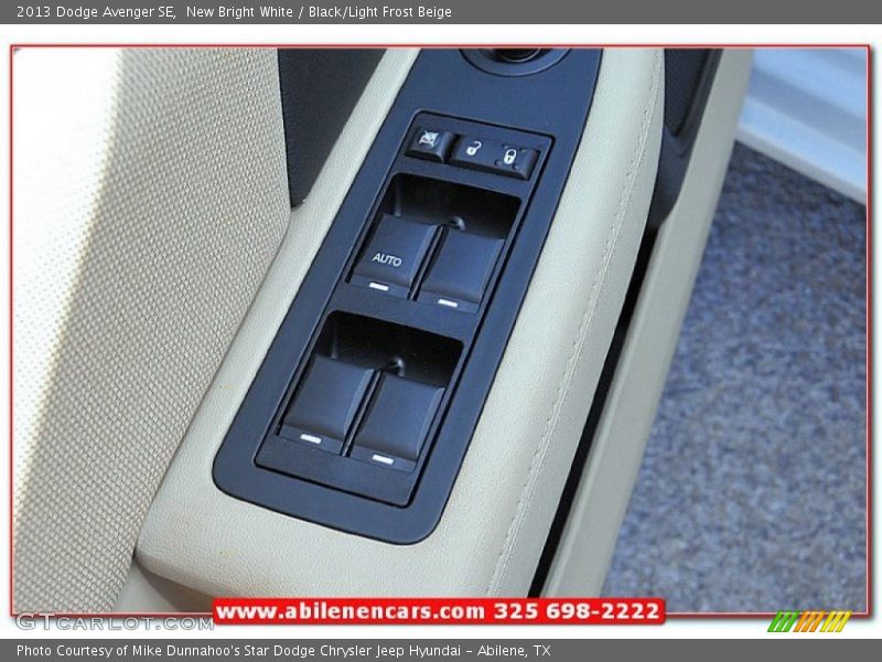 New Bright White / Black/Light Frost Beige 2013 Dodge Avenger SE