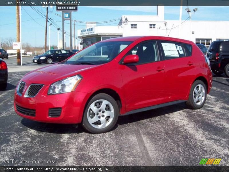 Red Hot Metallic / Ebony 2009 Pontiac Vibe