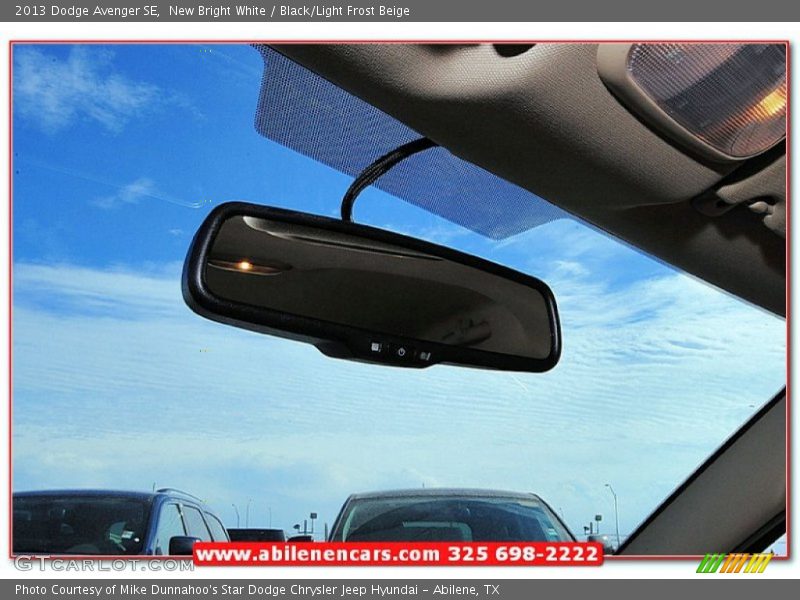 New Bright White / Black/Light Frost Beige 2013 Dodge Avenger SE