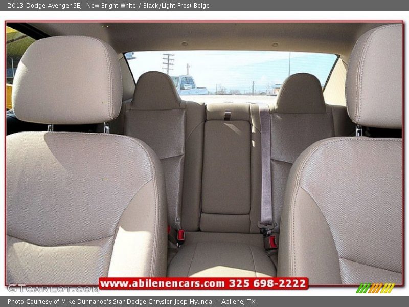 New Bright White / Black/Light Frost Beige 2013 Dodge Avenger SE