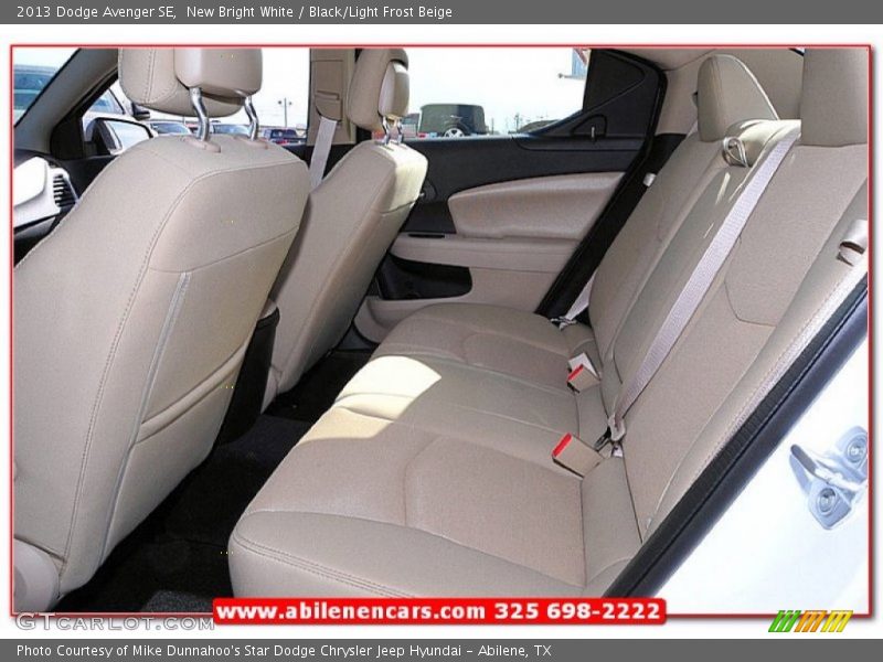 New Bright White / Black/Light Frost Beige 2013 Dodge Avenger SE