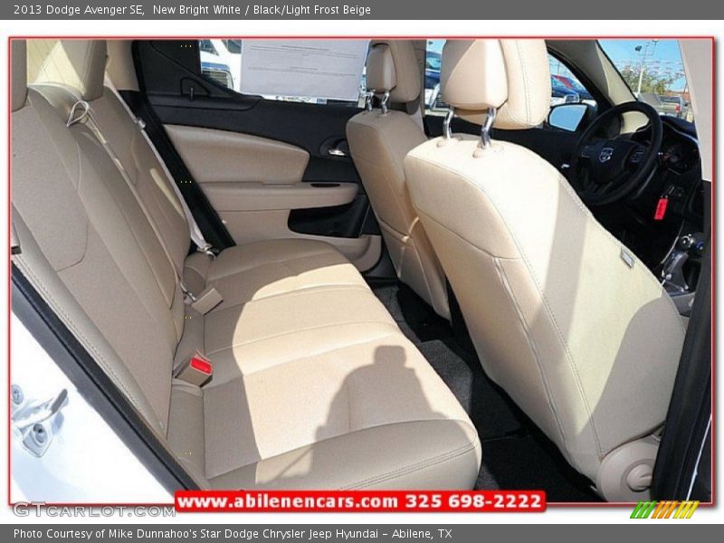 New Bright White / Black/Light Frost Beige 2013 Dodge Avenger SE
