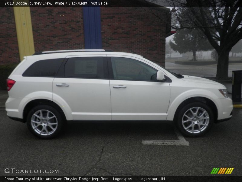 White / Black/Light Frost Beige 2013 Dodge Journey Crew