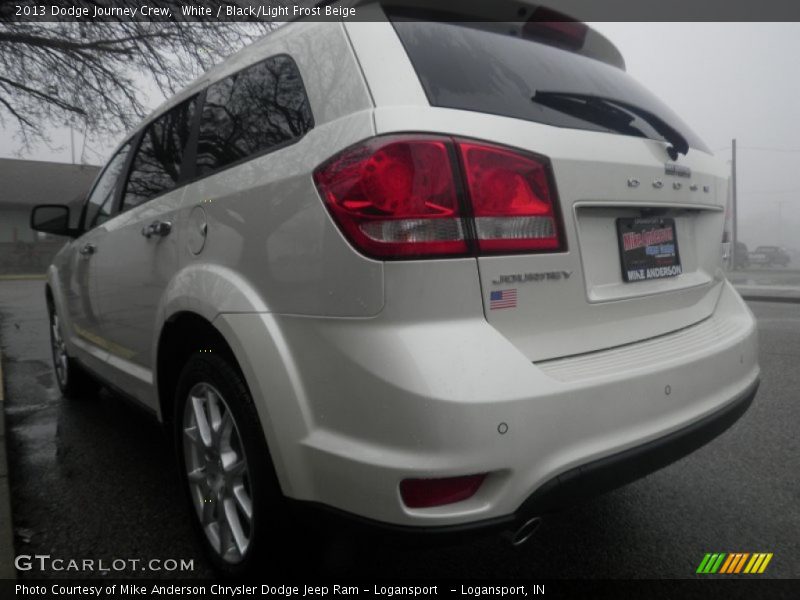 White / Black/Light Frost Beige 2013 Dodge Journey Crew