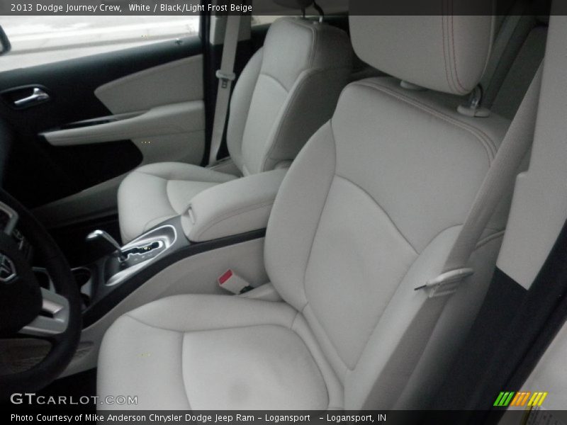 White / Black/Light Frost Beige 2013 Dodge Journey Crew