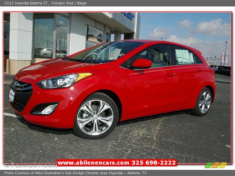 Volcanic Red / Beige 2013 Hyundai Elantra GT