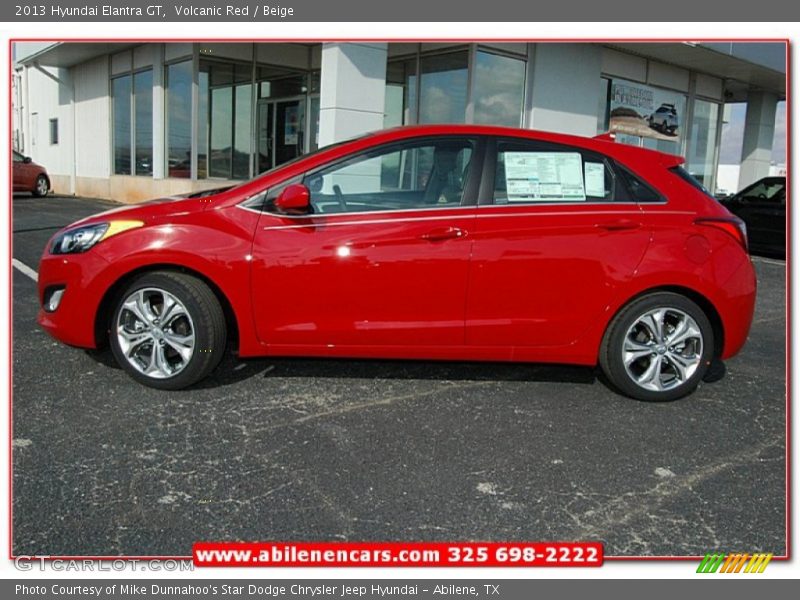 Volcanic Red / Beige 2013 Hyundai Elantra GT