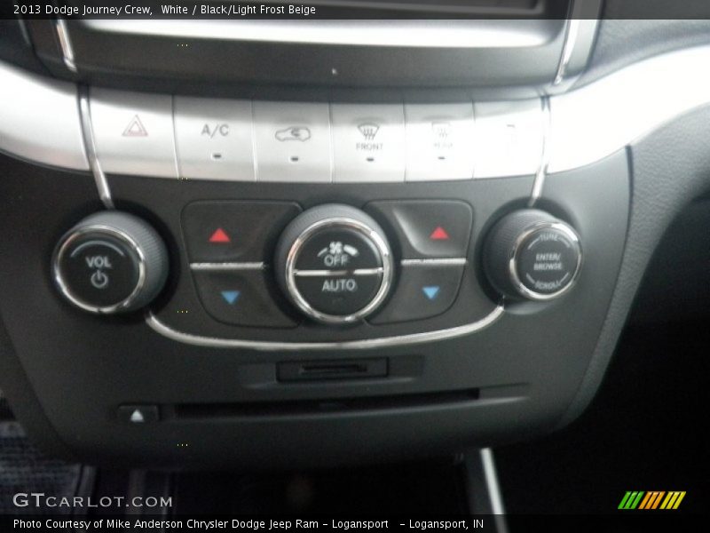 White / Black/Light Frost Beige 2013 Dodge Journey Crew