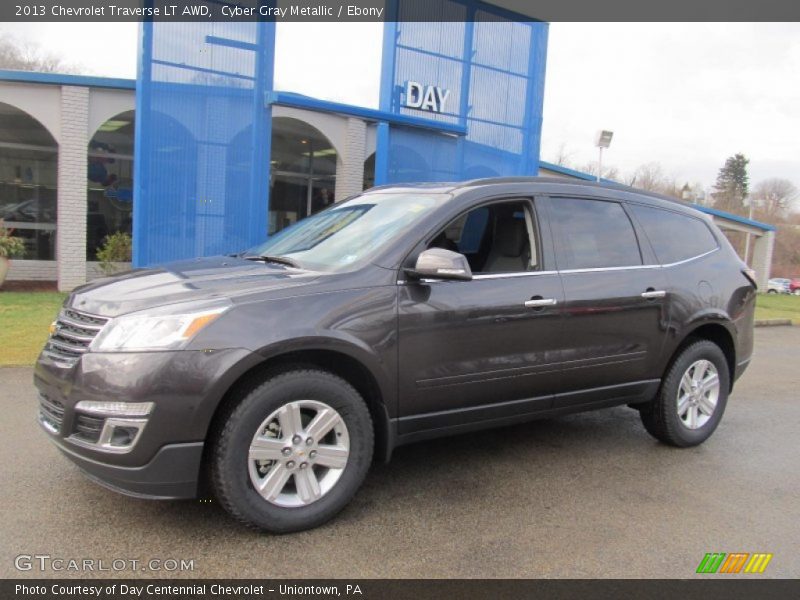 Cyber Gray Metallic / Ebony 2013 Chevrolet Traverse LT AWD