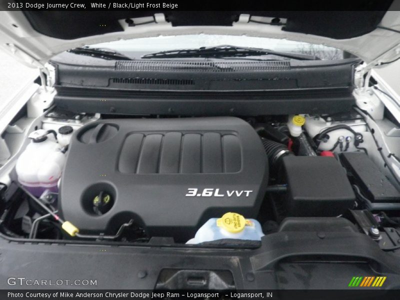 White / Black/Light Frost Beige 2013 Dodge Journey Crew