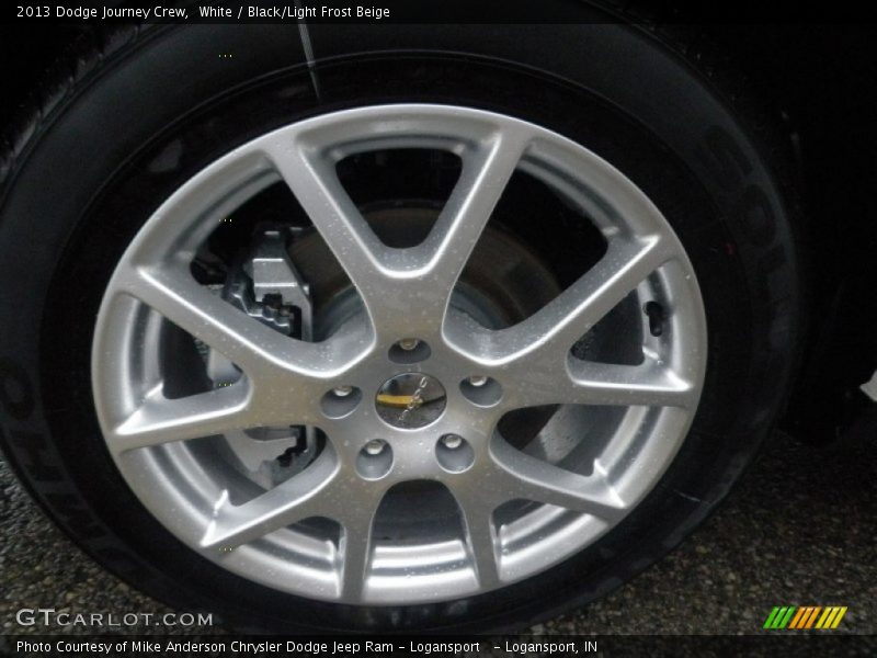 White / Black/Light Frost Beige 2013 Dodge Journey Crew