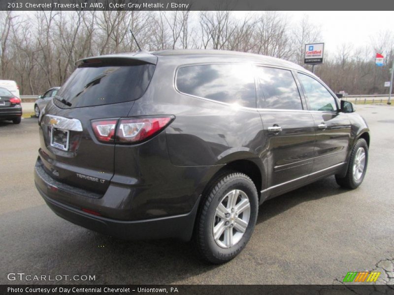 Cyber Gray Metallic / Ebony 2013 Chevrolet Traverse LT AWD