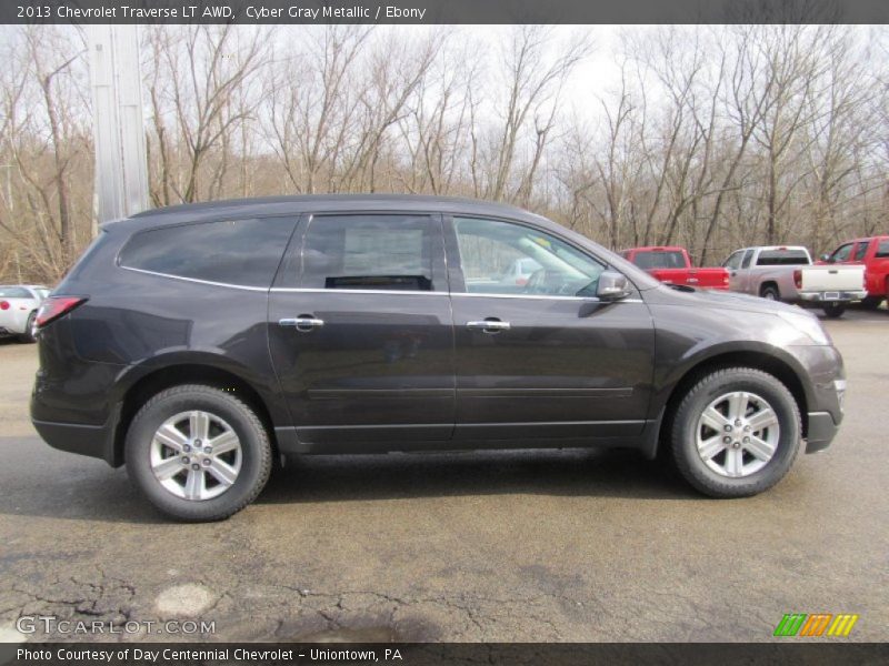 Cyber Gray Metallic / Ebony 2013 Chevrolet Traverse LT AWD