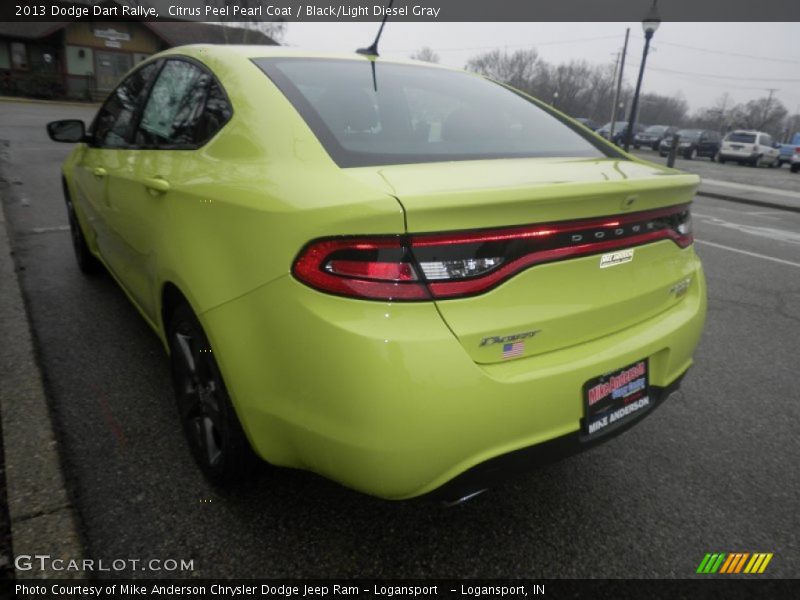 Citrus Peel Pearl Coat / Black/Light Diesel Gray 2013 Dodge Dart Rallye