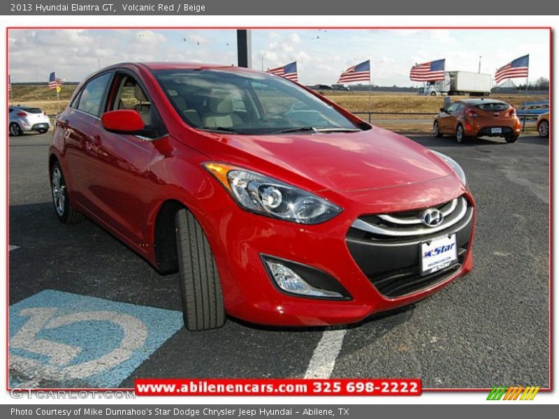 Volcanic Red / Beige 2013 Hyundai Elantra GT