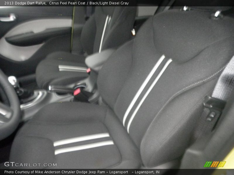 Citrus Peel Pearl Coat / Black/Light Diesel Gray 2013 Dodge Dart Rallye
