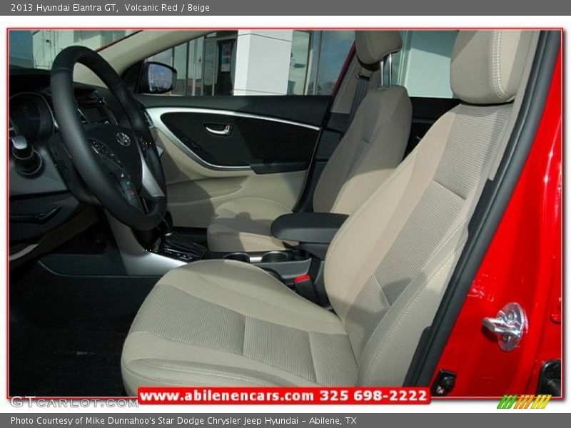 Volcanic Red / Beige 2013 Hyundai Elantra GT