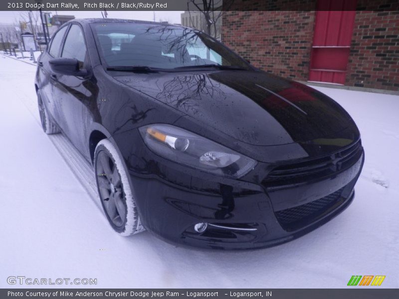 Pitch Black / Black/Ruby Red 2013 Dodge Dart Rallye
