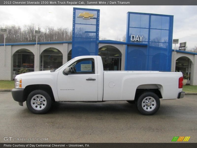 Summit White / Dark Titanium 2013 Chevrolet Silverado 1500 Work Truck Regular Cab