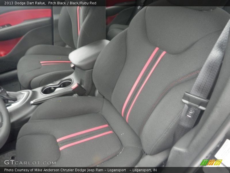 Pitch Black / Black/Ruby Red 2013 Dodge Dart Rallye