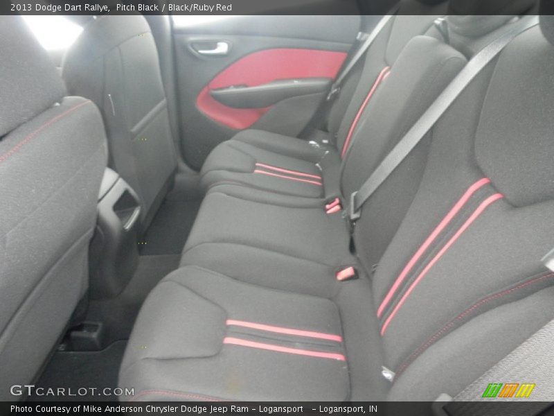 Pitch Black / Black/Ruby Red 2013 Dodge Dart Rallye
