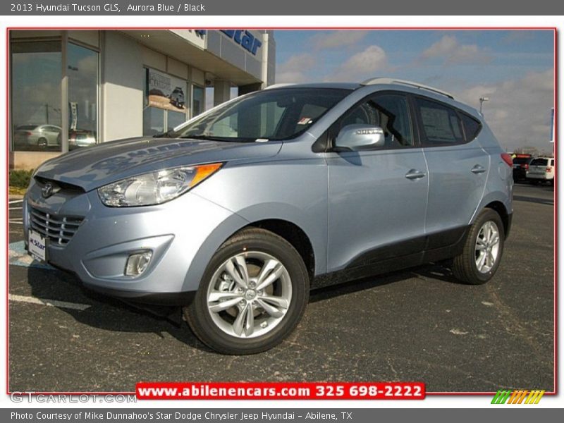 Aurora Blue / Black 2013 Hyundai Tucson GLS