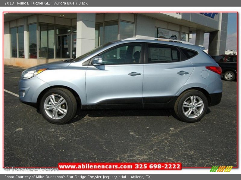 Aurora Blue / Black 2013 Hyundai Tucson GLS