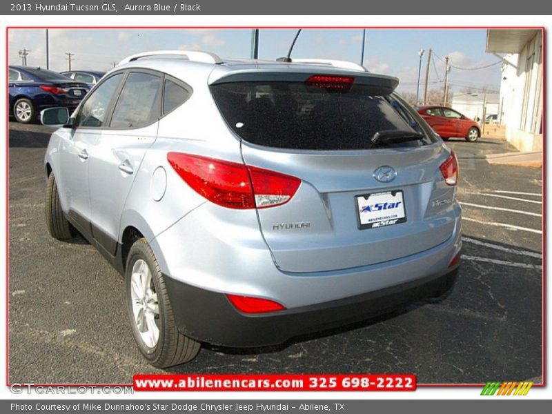 Aurora Blue / Black 2013 Hyundai Tucson GLS