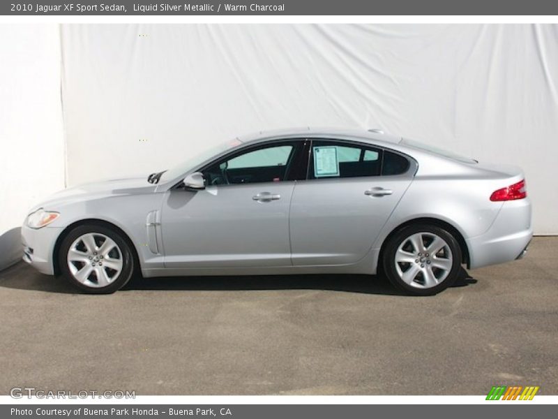 Liquid Silver Metallic / Warm Charcoal 2010 Jaguar XF Sport Sedan