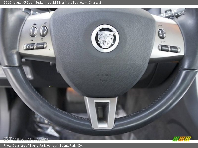 Liquid Silver Metallic / Warm Charcoal 2010 Jaguar XF Sport Sedan