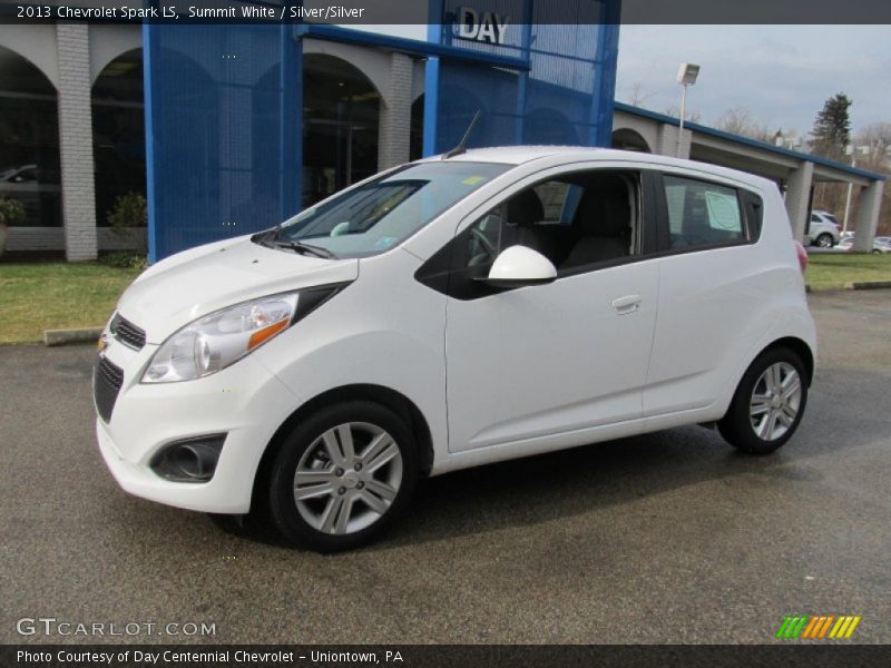 Summit White / Silver/Silver 2013 Chevrolet Spark LS