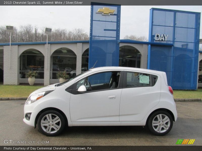 Summit White / Silver/Silver 2013 Chevrolet Spark LS