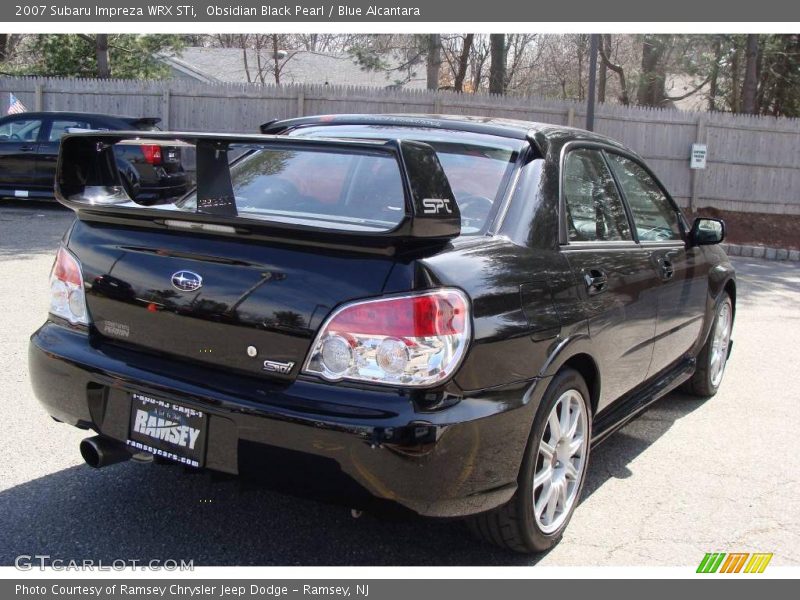 Obsidian Black Pearl / Blue Alcantara 2007 Subaru Impreza WRX STi