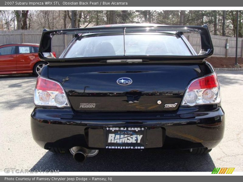 Obsidian Black Pearl / Blue Alcantara 2007 Subaru Impreza WRX STi