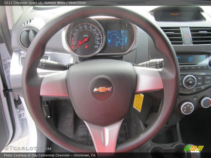 Summit White / Silver/Silver 2013 Chevrolet Spark LS