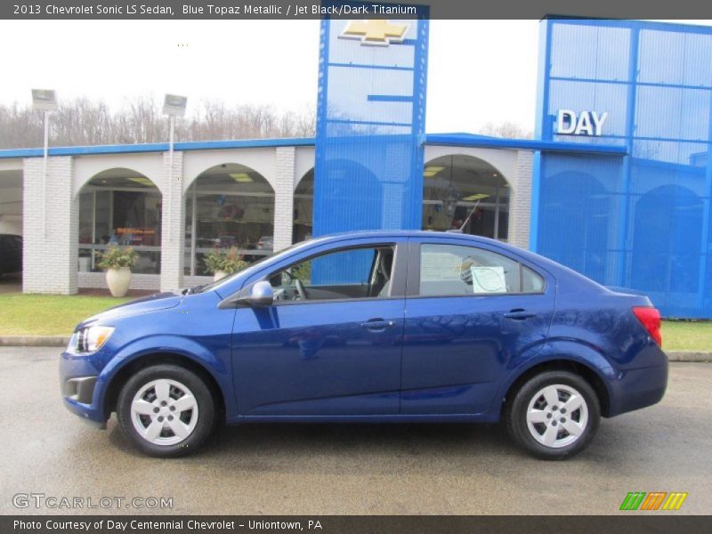 Blue Topaz Metallic / Jet Black/Dark Titanium 2013 Chevrolet Sonic LS Sedan