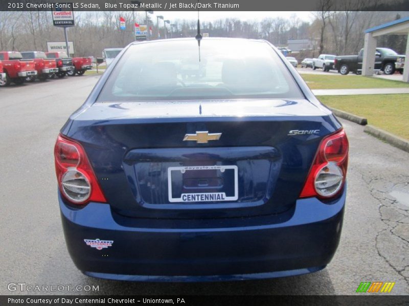 Blue Topaz Metallic / Jet Black/Dark Titanium 2013 Chevrolet Sonic LS Sedan