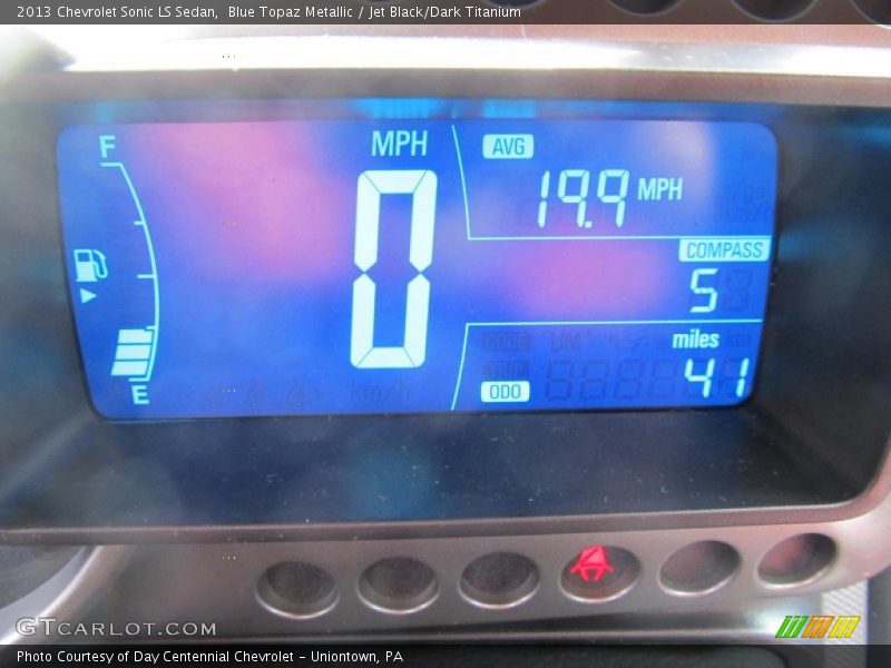 Blue Topaz Metallic / Jet Black/Dark Titanium 2013 Chevrolet Sonic LS Sedan