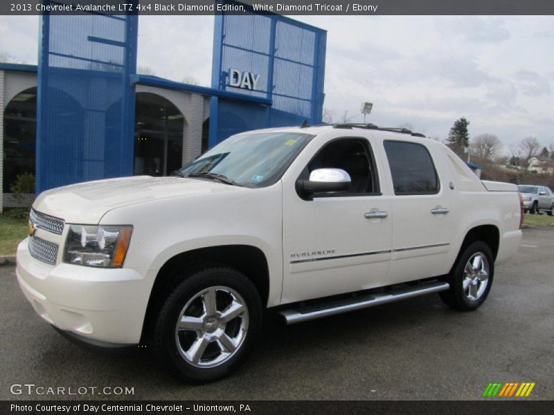 White Diamond Tricoat / Ebony 2013 Chevrolet Avalanche LTZ 4x4 Black Diamond Edition