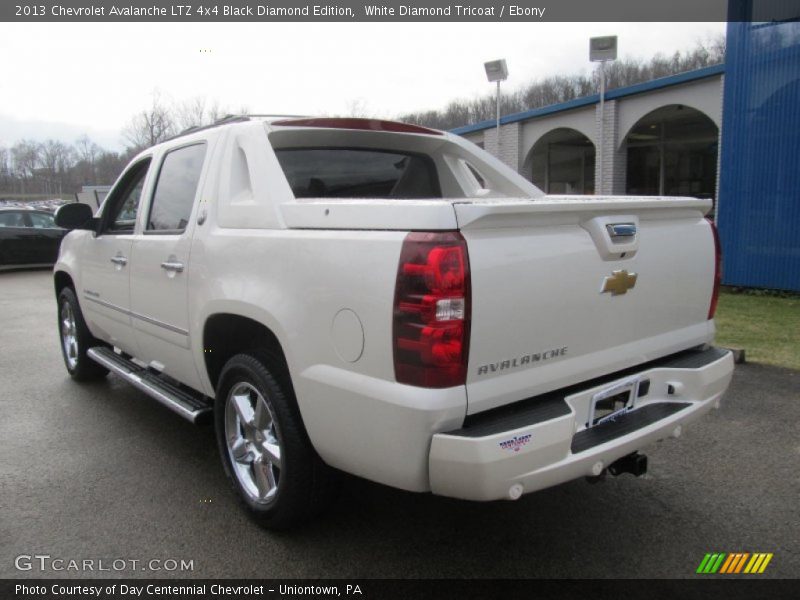 White Diamond Tricoat / Ebony 2013 Chevrolet Avalanche LTZ 4x4 Black Diamond Edition