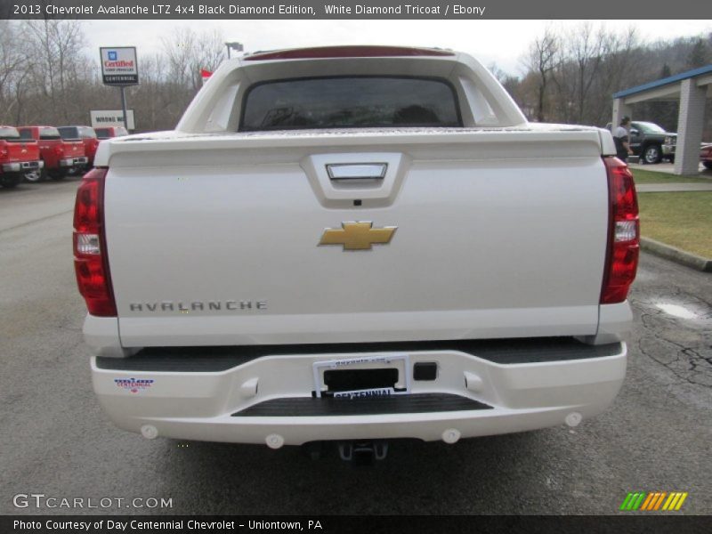 White Diamond Tricoat / Ebony 2013 Chevrolet Avalanche LTZ 4x4 Black Diamond Edition