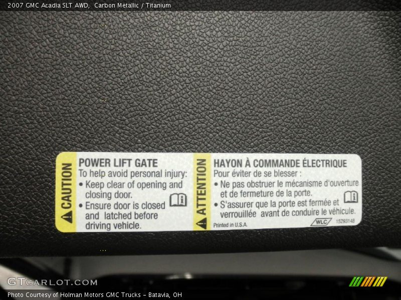 Carbon Metallic / Titanium 2007 GMC Acadia SLT AWD