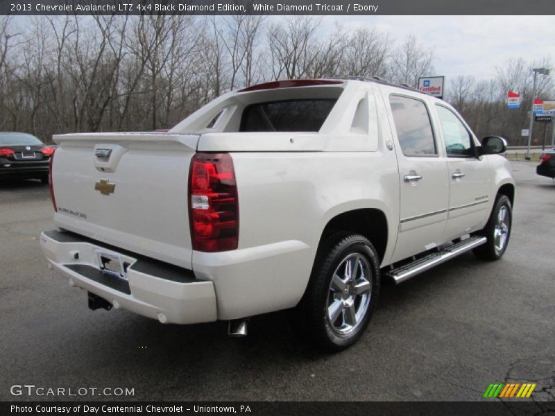 White Diamond Tricoat / Ebony 2013 Chevrolet Avalanche LTZ 4x4 Black Diamond Edition