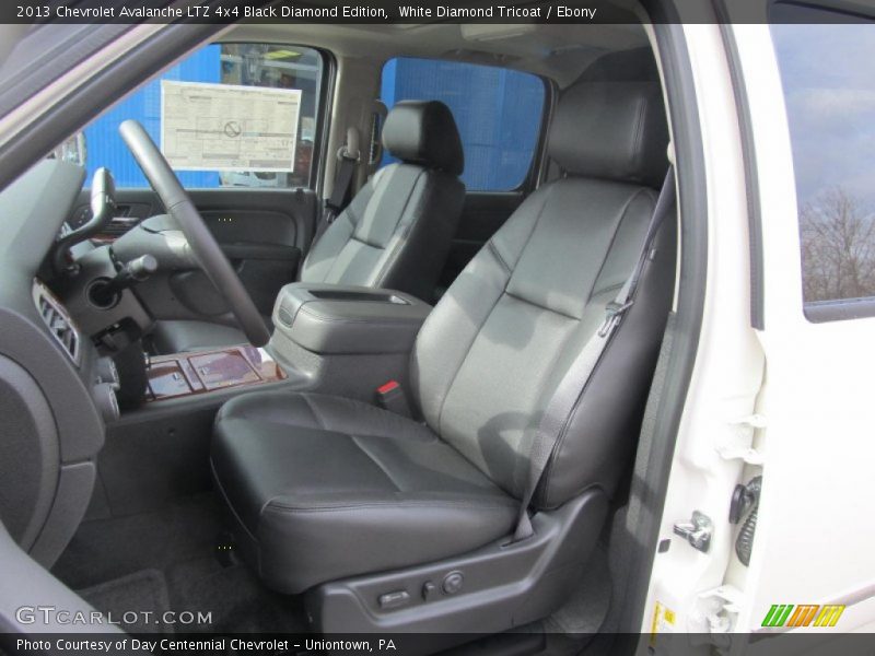 White Diamond Tricoat / Ebony 2013 Chevrolet Avalanche LTZ 4x4 Black Diamond Edition