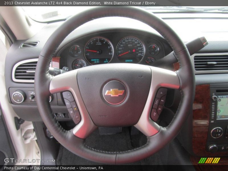 White Diamond Tricoat / Ebony 2013 Chevrolet Avalanche LTZ 4x4 Black Diamond Edition