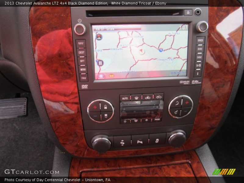 White Diamond Tricoat / Ebony 2013 Chevrolet Avalanche LTZ 4x4 Black Diamond Edition