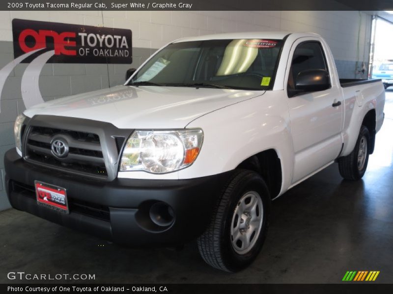 Super White / Graphite Gray 2009 Toyota Tacoma Regular Cab