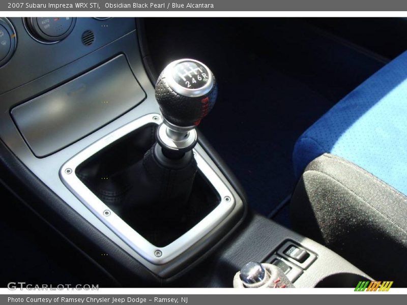 Obsidian Black Pearl / Blue Alcantara 2007 Subaru Impreza WRX STi