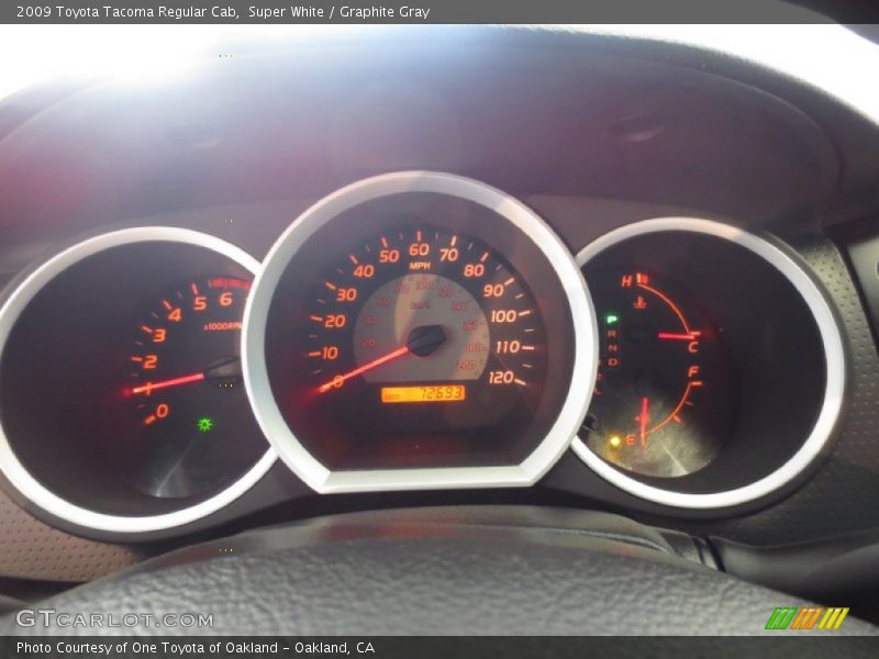 Super White / Graphite Gray 2009 Toyota Tacoma Regular Cab