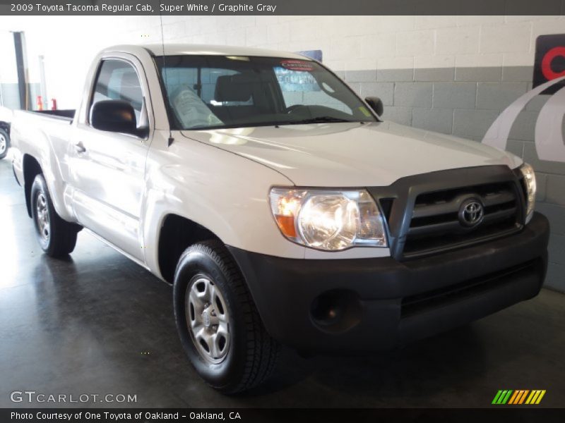 Super White / Graphite Gray 2009 Toyota Tacoma Regular Cab